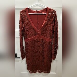 Guess lace dress in Red Large